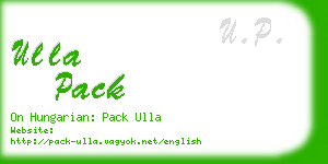 ulla pack business card